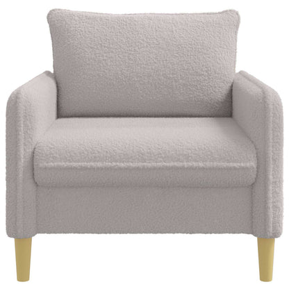 vidaXL XL Armchair Light Grey Bouclé
