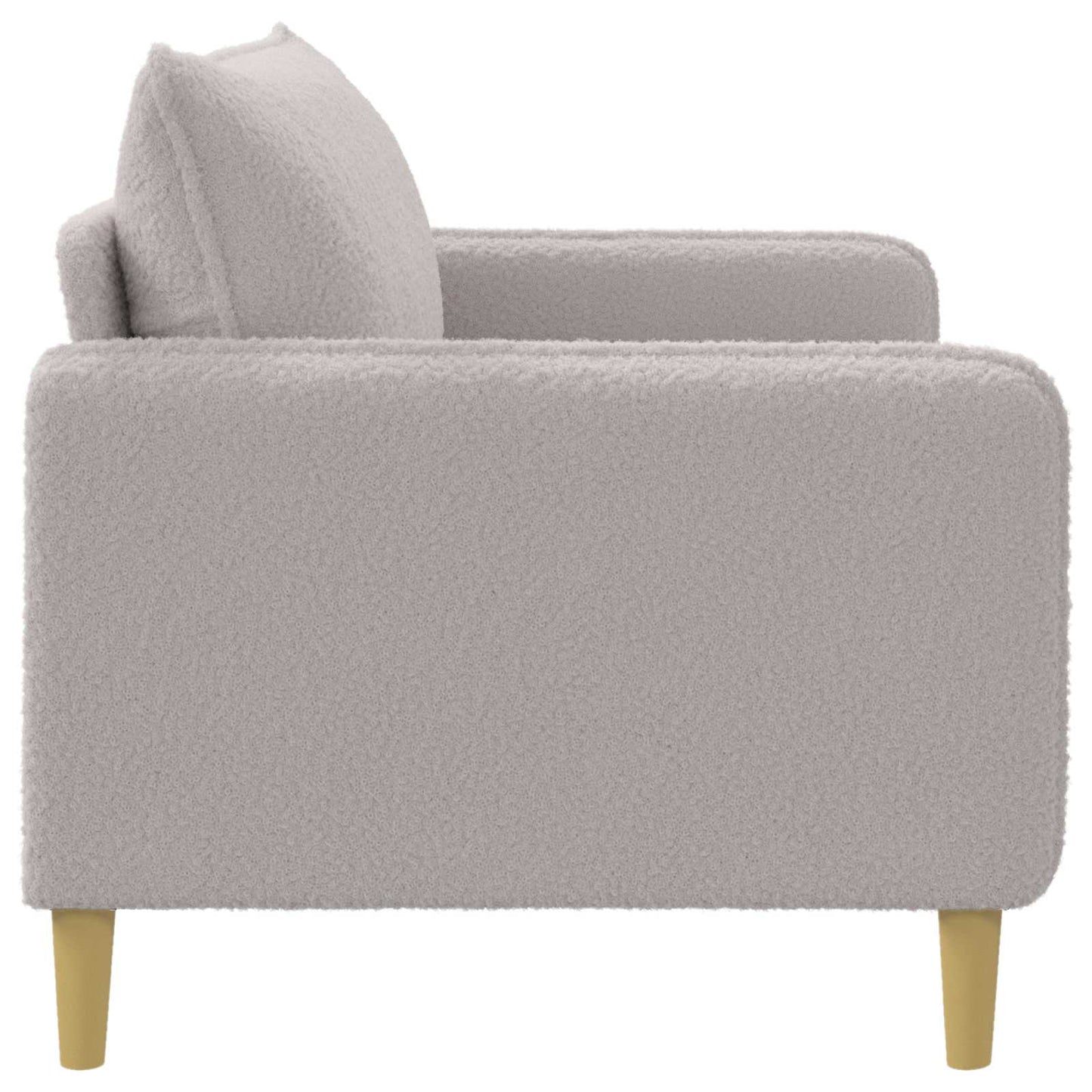 vidaXL XL Armchair Light Grey Bouclé