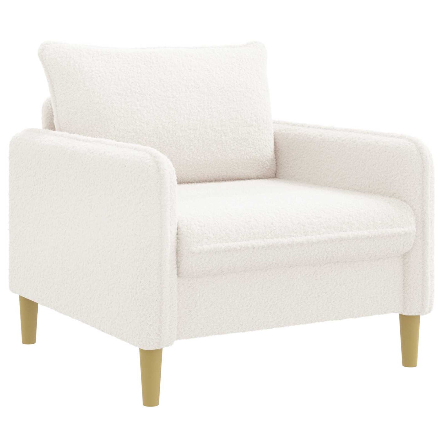 vidaXL XL Armchair White Bouclé