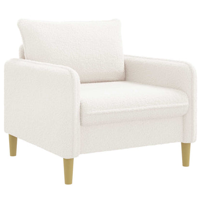 vidaXL XL Armchair White Bouclé