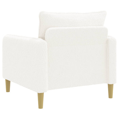 vidaXL XL Armchair White Bouclé
