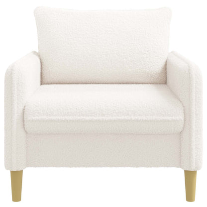 vidaXL XL Armchair White Bouclé