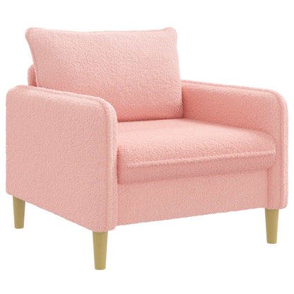 vidaXL XL Armchair Pink Bouclé