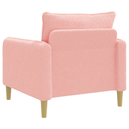 vidaXL XL Armchair Pink Bouclé