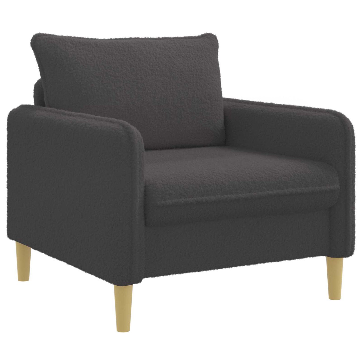 vidaXL XL Armchair Dark Grey Bouclé