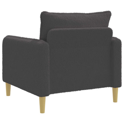 vidaXL XL Armchair Dark Grey Bouclé