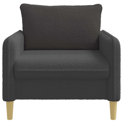 vidaXL XL Armchair Dark Grey Bouclé