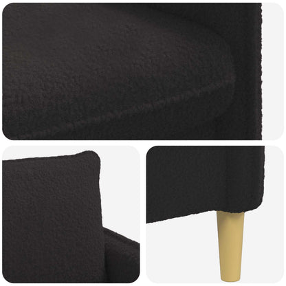 vidaXL XL Armchair Black Bouclé