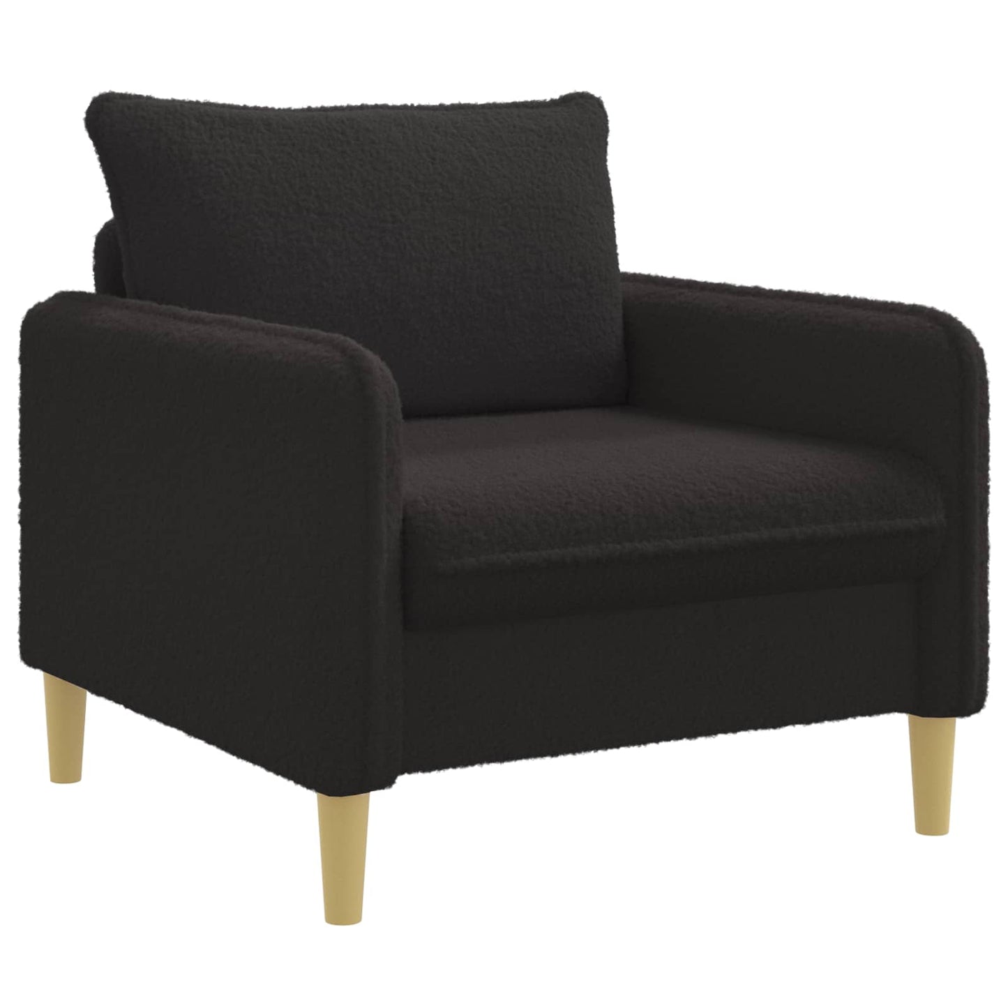 vidaXL XL Armchair Black Bouclé