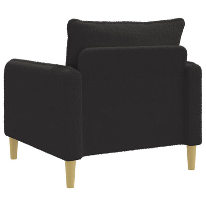 vidaXL XL Armchair Black Bouclé