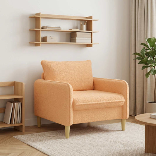 vidaXL XL Armchair Beige Bouclé