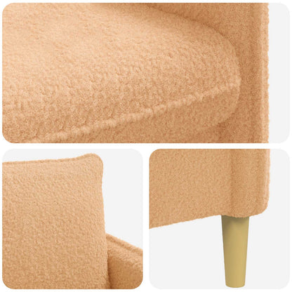 vidaXL XL Armchair Beige Bouclé