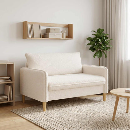 vidaXL XXL Armchair Cream Bouclé