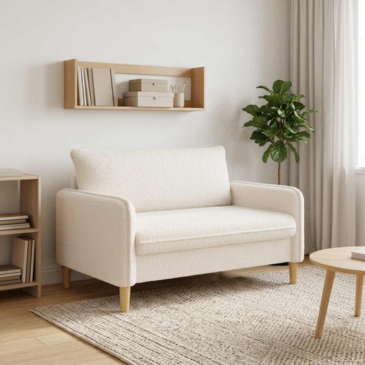 vidaXL XXL Armchair Cream Bouclé
