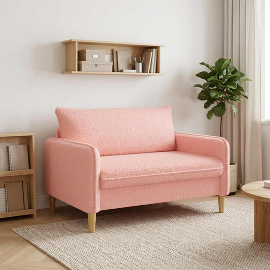 vidaXL XXL Armchair Pink Bouclé