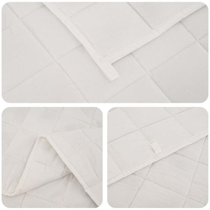 vidaXL Weighted Blanket White 155 x 220 cm 7 kg 100% Cotton 205T