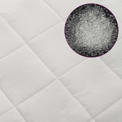 vidaXL Weighted Blanket White 155 x 220 cm 7 kg 100% Cotton 205T