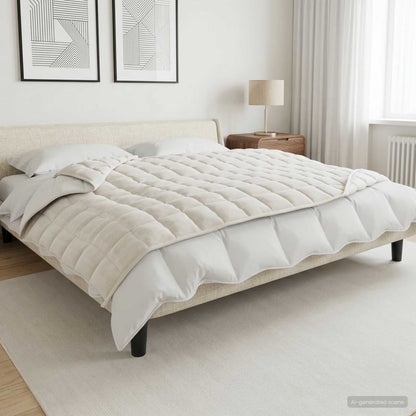 vidaXL Weighted Blanket White 138 x 200 cm 6 kg 100% Cotton 205T