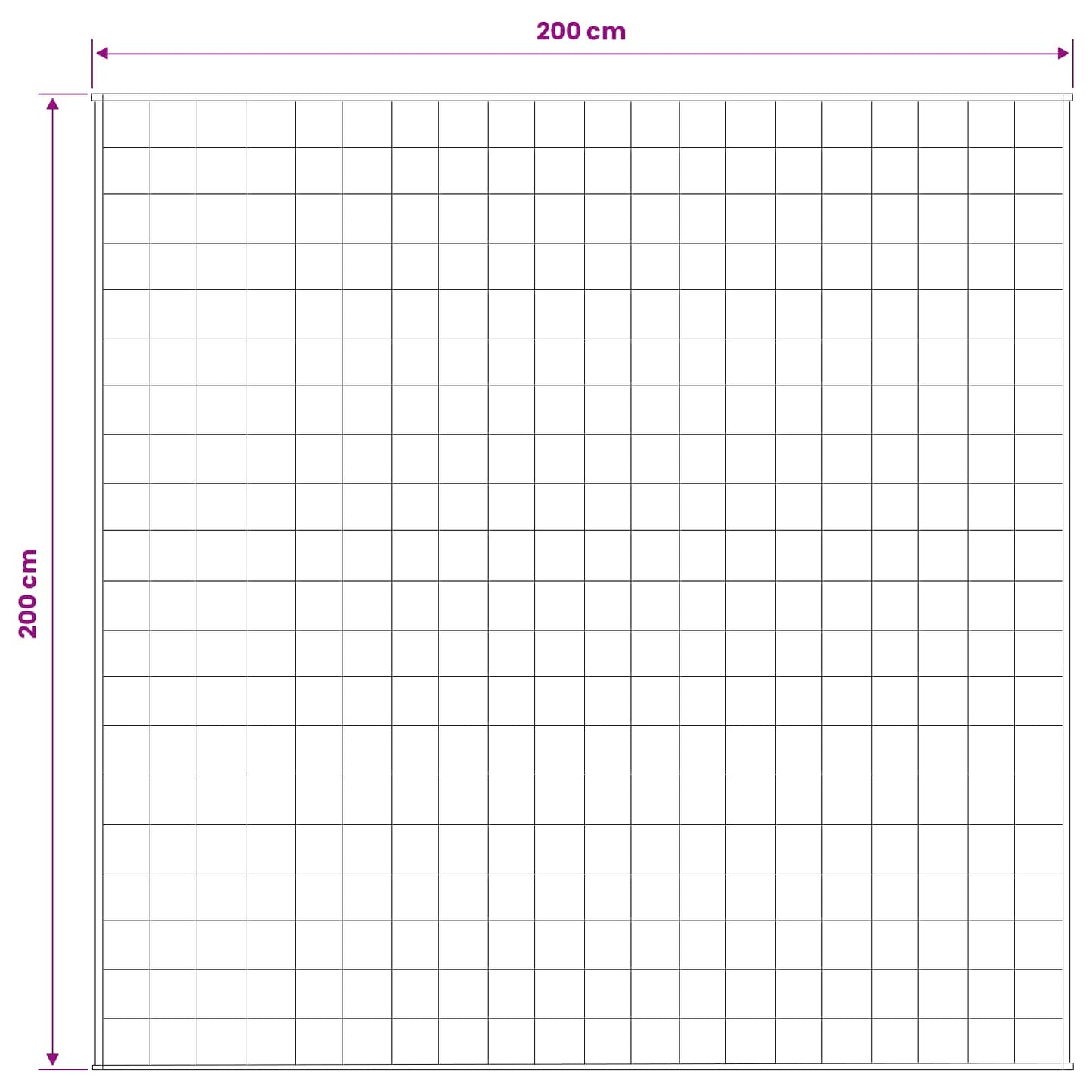 vidaXL Weighted Blanket White 200 x 200 cm 13 kg 100% Cotton 205T