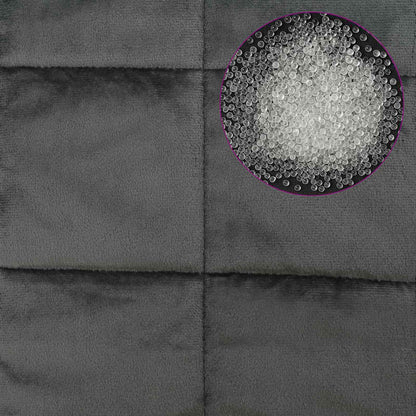 vidaXL Weighted Blanket Anthracite 155 x 220 cm 7 kg 100% Cotton 205T