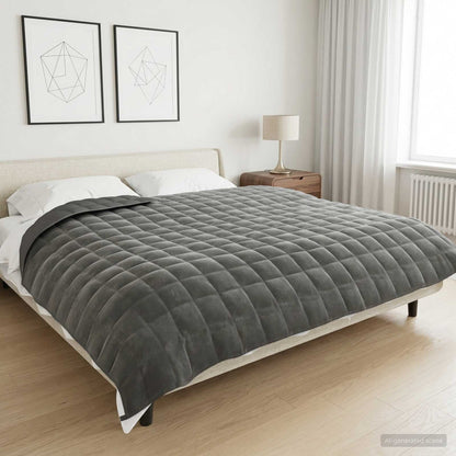 vidaXL Weighted Blanket Anthracite 200 x 225 cm 9 kg 100% Cotton 205T