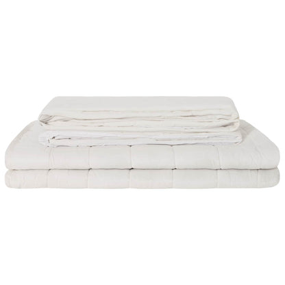vidaXL Weighted Blanket White 155 x 220 cm 11 kg 100% Cotton 205T