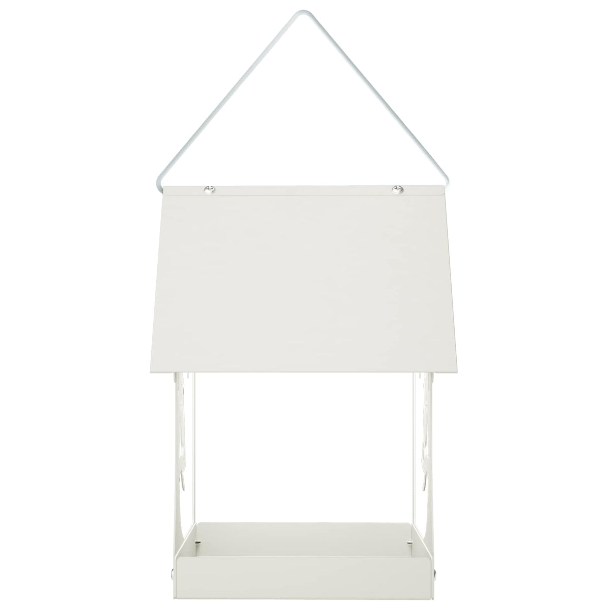 vidaXL Hanging Bird Feeder Steel White