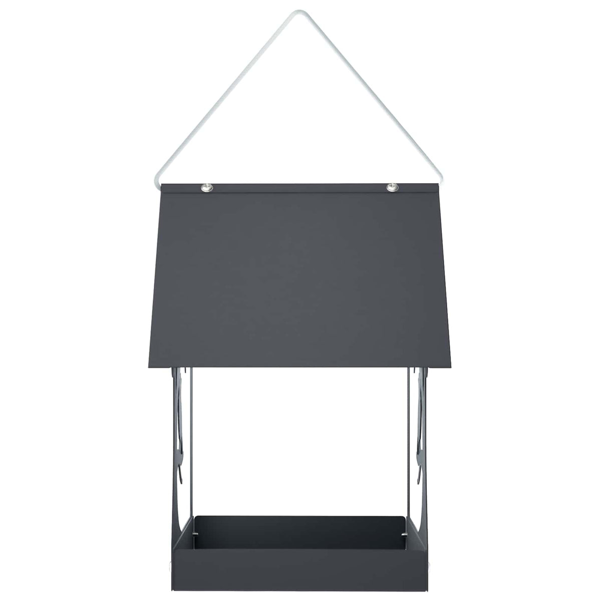 vidaXL Hanging Bird Feeder Steel Anthracite