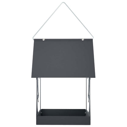 vidaXL Hanging Bird Feeder Steel Anthracite