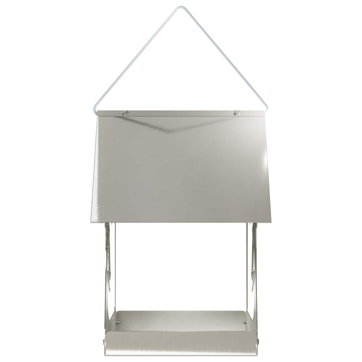 vidaXL Hanging Bird Feeder Stainless Steel Silver