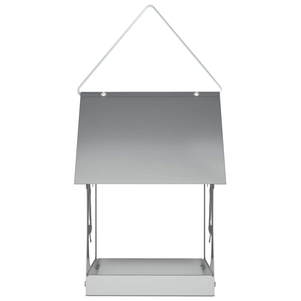 vidaXL Hanging Bird Feeder Galvanised Steel Silver