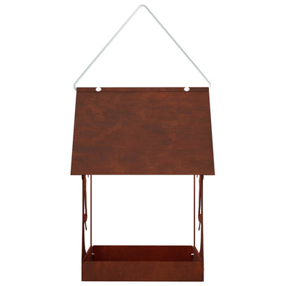 vidaXL Hanging Bird Feeder Weathering Steel Rusty