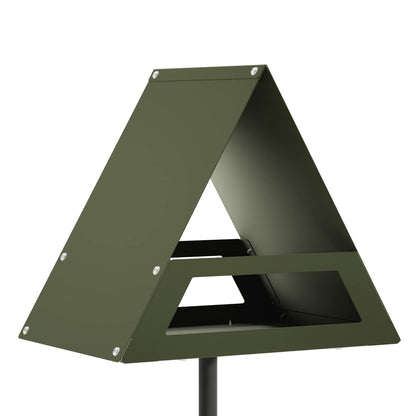 vidaXL Bird Feeder Steel Olive Green