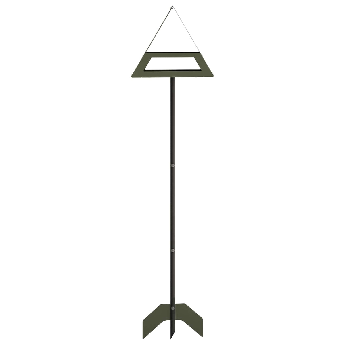 vidaXL Bird Feeder Steel Olive Green