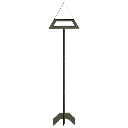 vidaXL Bird Feeder Steel Olive Green