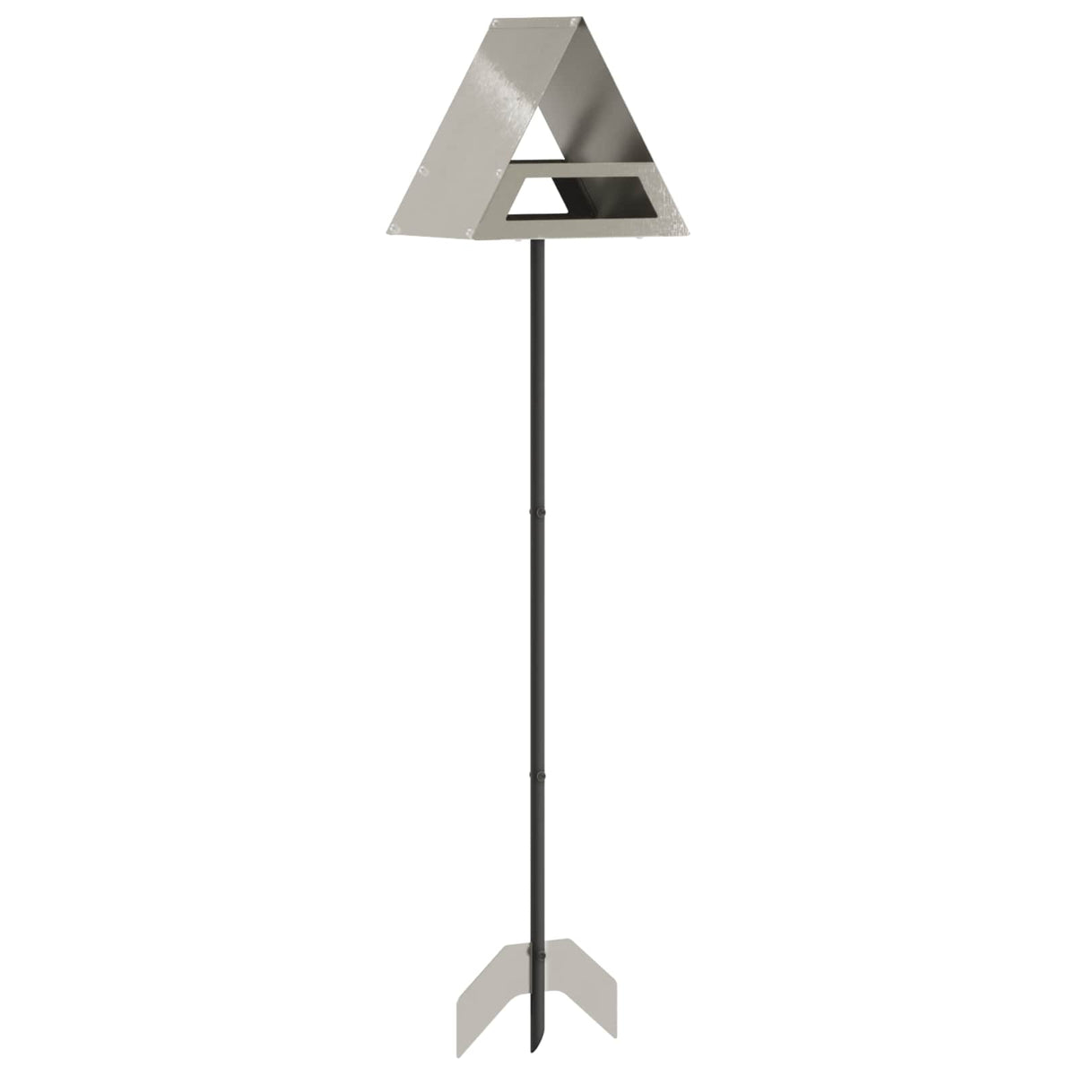 vidaXL Bird Feeder Stainless Steel Silver