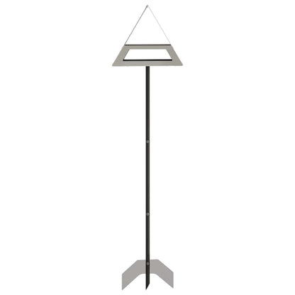 vidaXL Bird Feeder Stainless Steel Silver