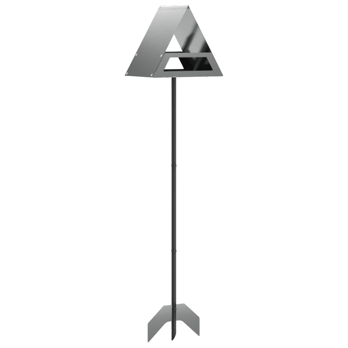 vidaXL Bird Feeder Galvanised Steel Silver