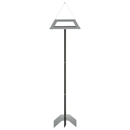 vidaXL Bird Feeder Galvanised Steel Silver