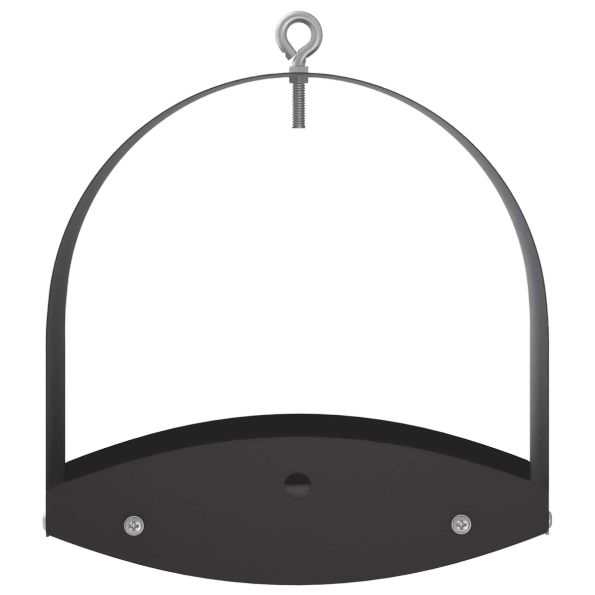 vidaXL Hanging Bird Feeder Steel Black