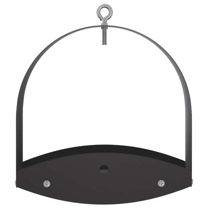 vidaXL Hanging Bird Feeder Steel Black
