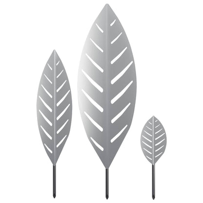 vidaXL Garden Stake 3 pcs 116.5 x 35 x 3 cm Galvanised Steel Silver