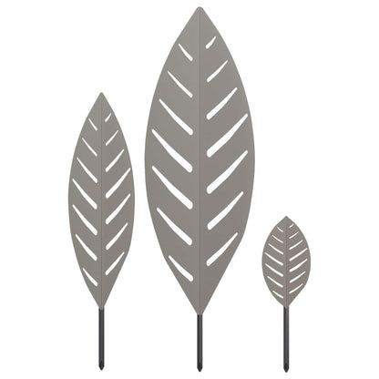 vidaXL Garden Stake 3 pcs 116.5 x 35 x 3 cm Rusty Weathering Steel