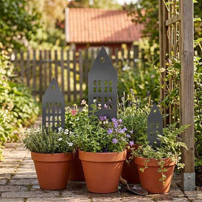 vidaXL Garden Stake 3 pcs 41 x 10 x 0.08 cm Cold-rolled Steel