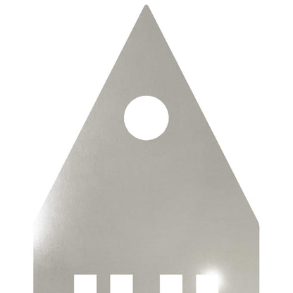vidaXL Garden Stake 3 pcs 41 x 10 x 0.08 cm Silver Stainless Steel