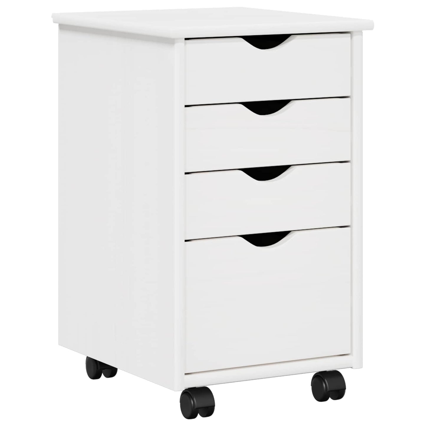 vidaXL Desk Cabinet Set 2 pcs White Solid Pine Wood