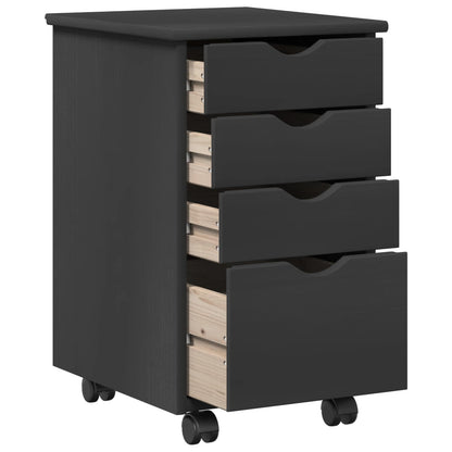 vidaXL Desk Cabinet Set 2 pcs Grey Solid Pine Wood
