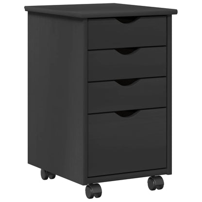 vidaXL Desk Cabinet Set 2 pcs Grey Solid Pine Wood
