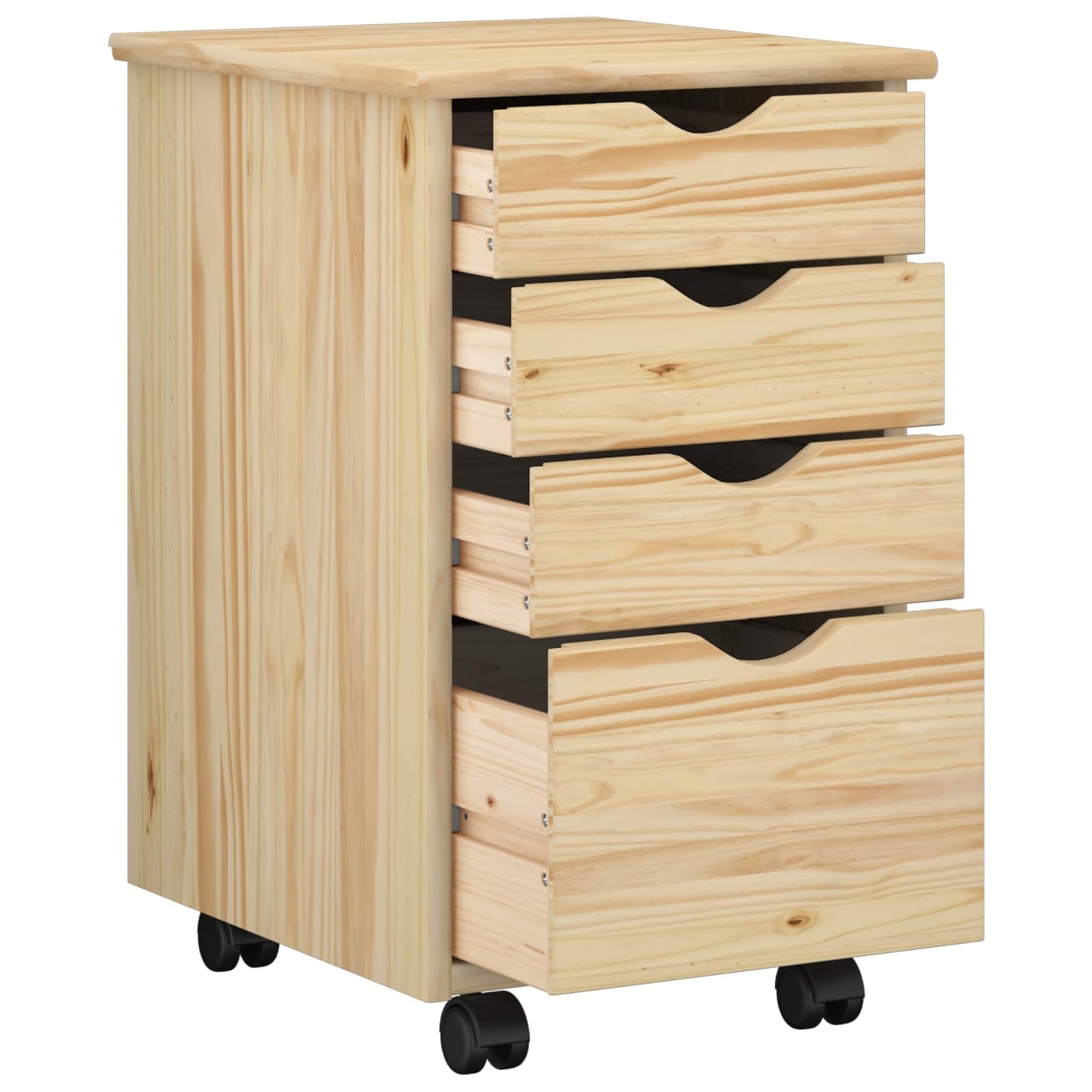 vidaXL Desk Cabinet Set 2 pcs Brown Solid Pine Wood