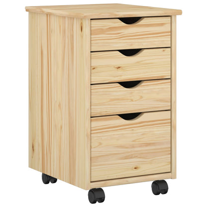 vidaXL Desk Cabinet Set 2 pcs Brown Solid Pine Wood